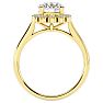 1 3/4 Carat Halo Diamond Engagement Ring In 14 Karat Yellow Gold Image-3