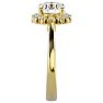 1 3/4 Carat Halo Diamond Engagement Ring In 14 Karat Yellow Gold Image-4