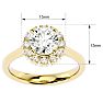 1 3/4 Carat Halo Diamond Engagement Ring In 14 Karat Yellow Gold Image-5
