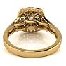1 Carat Double Halo Diamond Engagement Ring in 14 Karat Yellow Gold Image-5