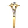 1 1/4 Carat Double Halo Diamond Engagement Ring in 14 Karat Yellow Gold Image-4