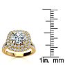1 1/4 Carat Double Halo Diamond Engagement Ring in 14 Karat Yellow Gold Image-6