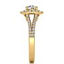 1 1/2 Carat Double Halo Diamond Engagement Ring in 14 Karat Yellow Gold Image-4