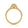 1/2 Carat Perfect Halo Diamond Engagement Ring In 14 Karat Yellow Gold Image-3