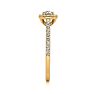 1/2 Carat Perfect Halo Diamond Engagement Ring In 14 Karat Yellow Gold Image-4