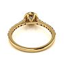 1/2 Carat Perfect Halo Diamond Engagement Ring In 14 Karat Yellow Gold Image-5