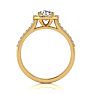 1 Carat Round Halo Diamond Engagement Ring in 14K Yellow Gold. Very Popular, Super Beautiful, Classically Elegant
 Image-4