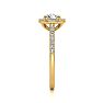 1 Carat Round Halo Diamond Engagement Ring in 14K Yellow Gold. Very Popular, Super Beautiful, Classically Elegant
 Image-5