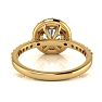 2.00 Carat Perfect Halo Diamond Engagement Ring In 14K 14 Karat Yellow Gold Image-5