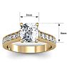 2 1/2 Carat Diamond Engagement Ring With 2 Carat Cushion Cut Center Diamond In 14K Yellow Gold Image-5