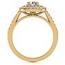 1 Carat Double Halo Diamond Engagement Ring in 14 Karat Yellow Gold  Image-4