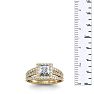 1.50 Carat Elegant Princess Cut Diamond Halo Engagement Ring With 70 Fiery Accent Diamonds In 14 Karat Yellow Gold Image-6
