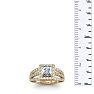 2.00 Carat Elegant Princess Cut Diamond Halo Engagement Ring With 70 Fiery Accent Diamonds In 14 Karat Yellow Gold Image-6