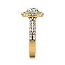 1 1/2 Carat Double Halo Round Diamond Engagement Ring in 14 Karat Yellow Gold Image-3