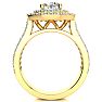 2 Carat Double Halo Round Diamond Engagement Ring in 14 Karat Yellow Gold Image-3