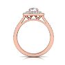 1 1/2 Carat Double Halo Round Diamond Engagement Ring in 14 Karat Rose Gold Image-4