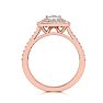 2 Carat Double Halo Cushion Cut Diamond Engagement Ring in 14 Karat Rose Gold Image-4