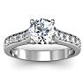 1 1/2 Carat Classic Engagement Ring With 1 Carat Center Diamond In 14K White Gold Image-1