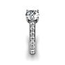 1 1/2 Carat Classic Engagement Ring With 1 Carat Center Diamond In 14K White Gold Image-4