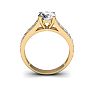 1 1/2 Carat Classic Engagement Ring With 1 Carat Center Diamond In 14K Yellow Gold Image-6