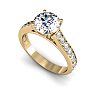 2 Carat Classic Engagement Ring With 1 1/2 Carat Center Diamond In 14K Yellow Gold Image-4