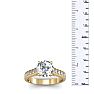2 Carat Classic Engagement Ring With 1 1/2 Carat Center Diamond In 14K Yellow Gold Image-6