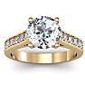 2 1/2 Carat Classic Engagement Ring With 2 Carat Center Diamond In 14K Yellow Gold Image-1