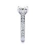 2 Carat Diamond Engagement Ring With 1 1/2 Carat Princess Cut Center Diamond In 14K White Gold Image-4