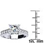 2 Carat Diamond Engagement Ring With 1 1/2 Carat Princess Cut Center Diamond In 14K White Gold Image-5