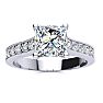 2 1/2 Carat Diamond Engagement Ring With 2 Carat Princess Cut Center Diamond In 14K White Gold Image-1