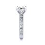 2 1/2 Carat Diamond Engagement Ring With 2 Carat Princess Cut Center Diamond In 14K White Gold Image-4