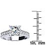 2 1/2 Carat Diamond Engagement Ring With 2 Carat Princess Cut Center Diamond In 14K White Gold Image-5