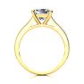 1 1/2 Carat Diamond Engagement Ring With 1 Carat Princess Cut Center Diamond In 14K Yellow Gold Image-3
