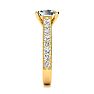 1 1/2 Carat Diamond Engagement Ring With 1 Carat Princess Cut Center Diamond In 14K Yellow Gold Image-4