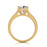 2 1/2 Carat Diamond Engagement Ring With 2 Carat Princess Cut Center Diamond In 14K Yellow Gold Image-4