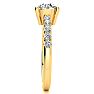 1 3/4 Carat Traditional Diamond Engagement Ring with 1 1/2 Carat Center Round Solitaire In 14 Karat Yellow Gold  Image-4