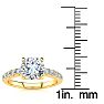 1 3/4 Carat Traditional Diamond Engagement Ring with 1 1/2 Carat Center Round Solitaire In 14 Karat Yellow Gold  Image-5