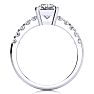 1 1/3 Carat Traditional Diamond Engagement Ring with 1 Carat Center Princess Cut Solitaire In 14 Karat White Gold  Image-2