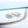 1 1/3 Carat Traditional Diamond Engagement Ring with 1 Carat Center Princess Cut Solitaire In 14 Karat White Gold  Image-9