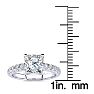 1 3/4 Carat Traditional Diamond Engagement Ring with 1 1/2 Carat Center Princess Cut Solitaire In 14 Karat White Gold  Image-5