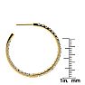 14K Yellow Gold 3 Carat Diamond Three Quarter Hoop Earrings Image-4