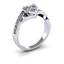 1/2 Carat Heart Shape Engagement Ring In White Gold Image-2