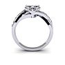 1/2 Carat Heart Shape Engagement Ring In White Gold Image-4