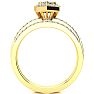 1/2 Carat Heart Halo Bridal Set in Yellow Gold Image-3