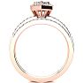 1/2 Carat Heart Halo Diamond Bridal Set in Rose Gold Image-3
