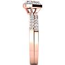 1/2 Carat Heart Halo Diamond Bridal Set in Rose Gold Image-4