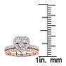 1/2 Carat Heart Halo Diamond Bridal Set in Rose Gold Image-5