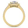 1 1/2 Carat Halo Diamond Engagement Ring In 14 Karat Yellow Gold Image-3
