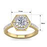 2 Carat Halo Diamond Engagement Ring In 14 Karat Yellow Gold Image-5