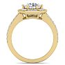 2 1/2 Carat Halo Diamond Engagement Ring In 14 Karat Yellow Gold Image-3